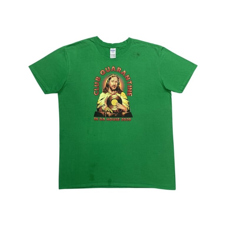 Jesus Club Quarantine Zelené Tričko – XL
