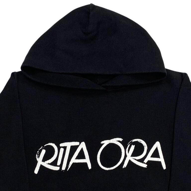 Rita Ora Černá Mikina s Kapucí