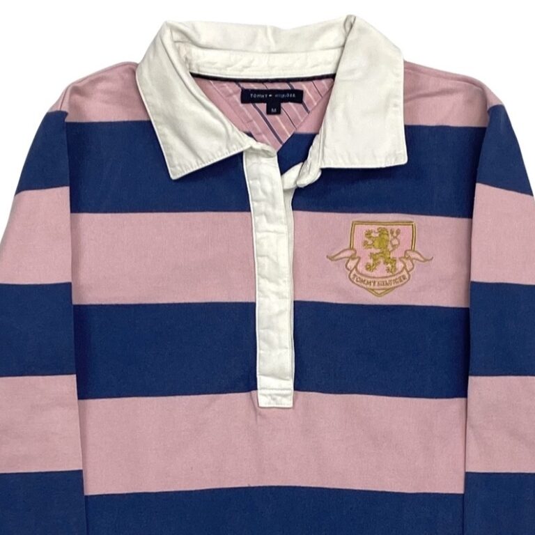 Tommy Hilfiger Růžovo Modré Pruhované Tričko