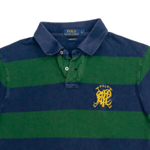 Ralph Lauren Modro Zelené Pruhované Polo Tričko