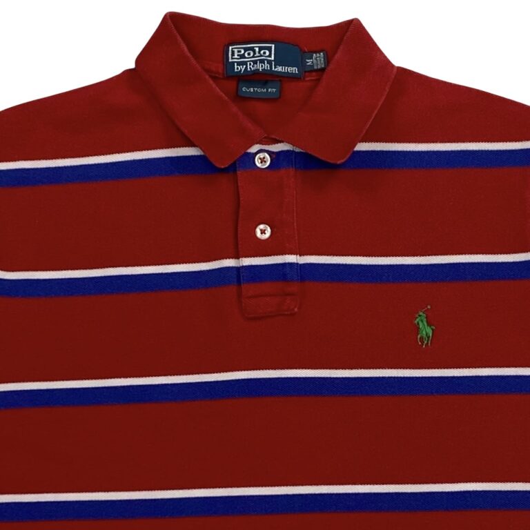 Ralph Lauren Červené Pruhované Polo Tričko