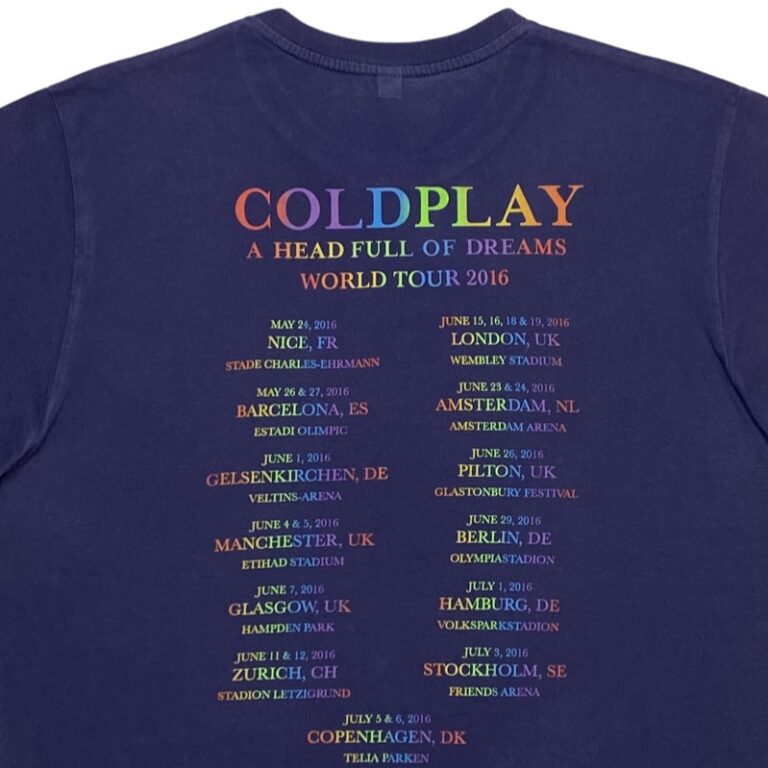 Coldplay Tour Fialové Tričko