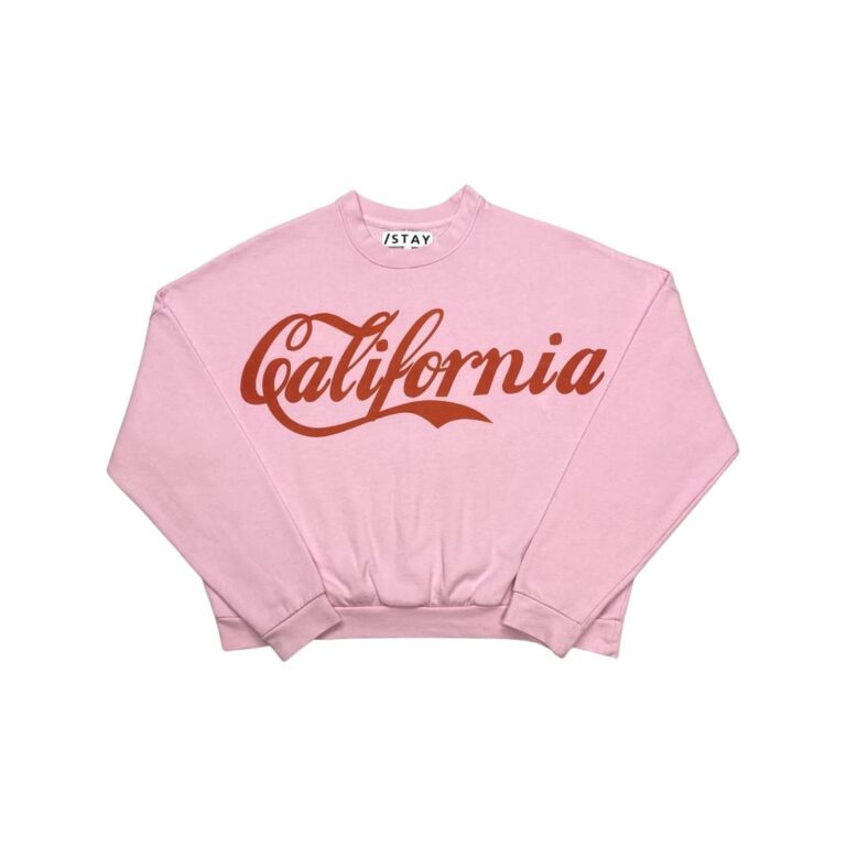 California Růžový Oversize Crewneck – S (8)