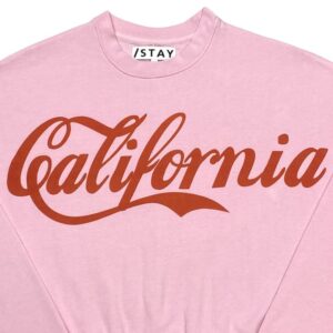 California Růžový Oversize Crewneck