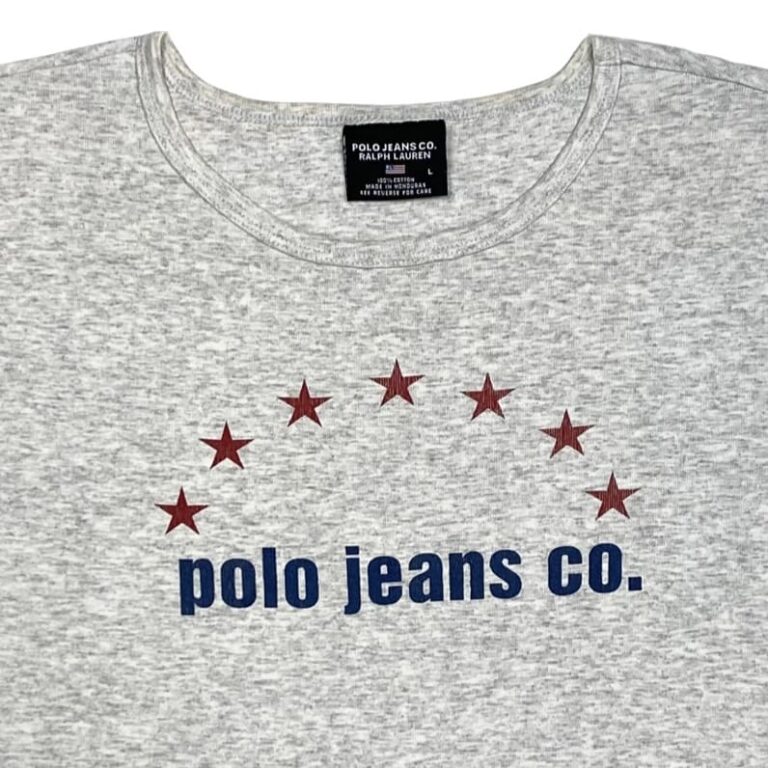 Polo Jeans Ralph Lauren Dámské Světle Šedé Melírované Tričko