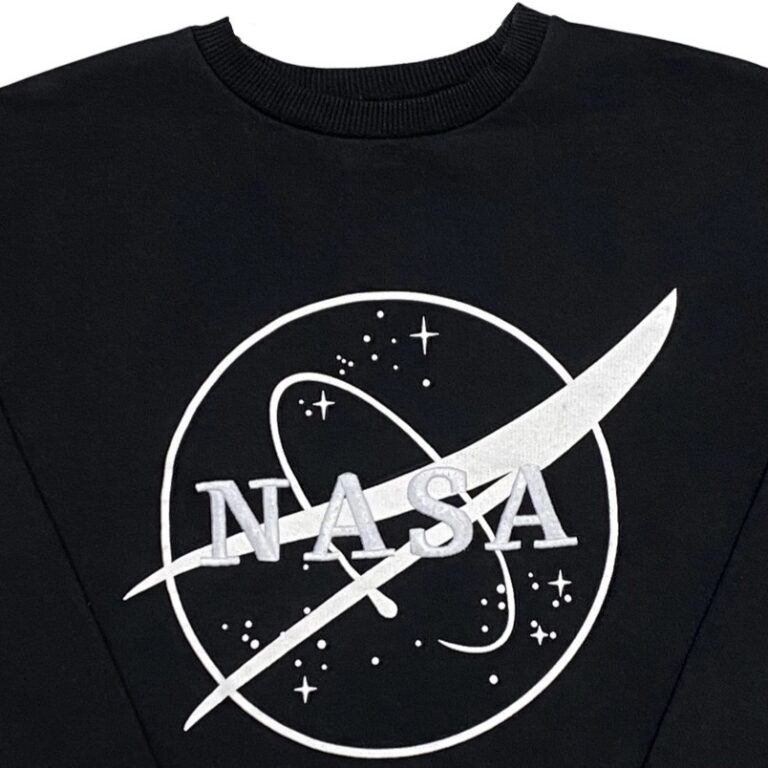 Atmosphere NASA Černý Crewneck Mikina