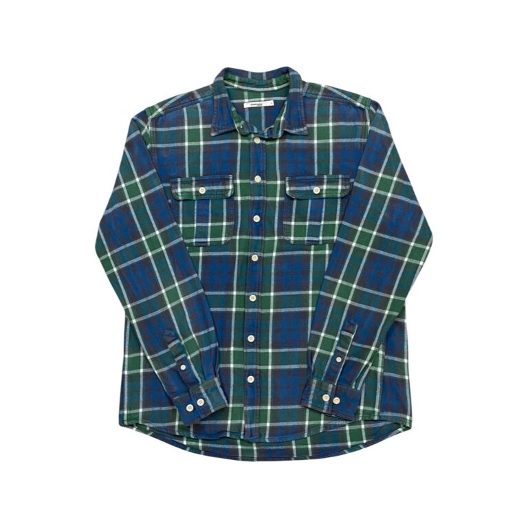 Zeleno Modrá Flanelová Košile – L/XL