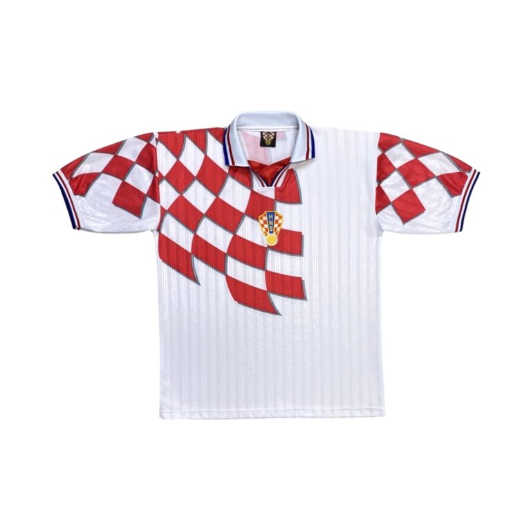 Vintage Bílý Chorvatský Fotbalový Dres – XL