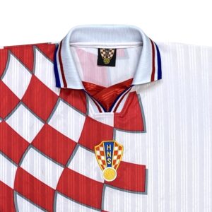 Vintage Bílo Červený Chorvatsko Fotbalový Dres