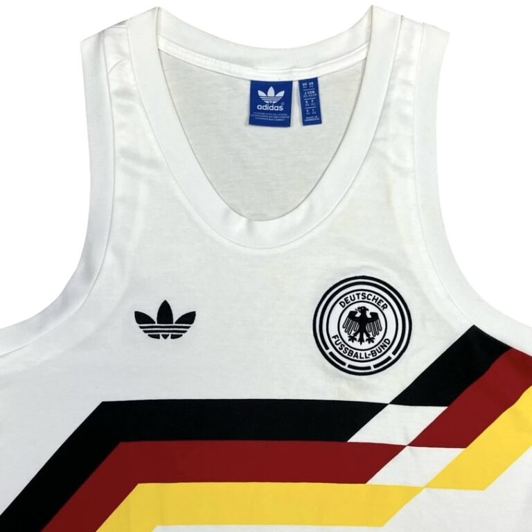 Adidas Originals Německo Fotbal Bílé Tílko