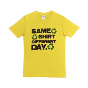 Same Shirt Different Day Žluté Tričko