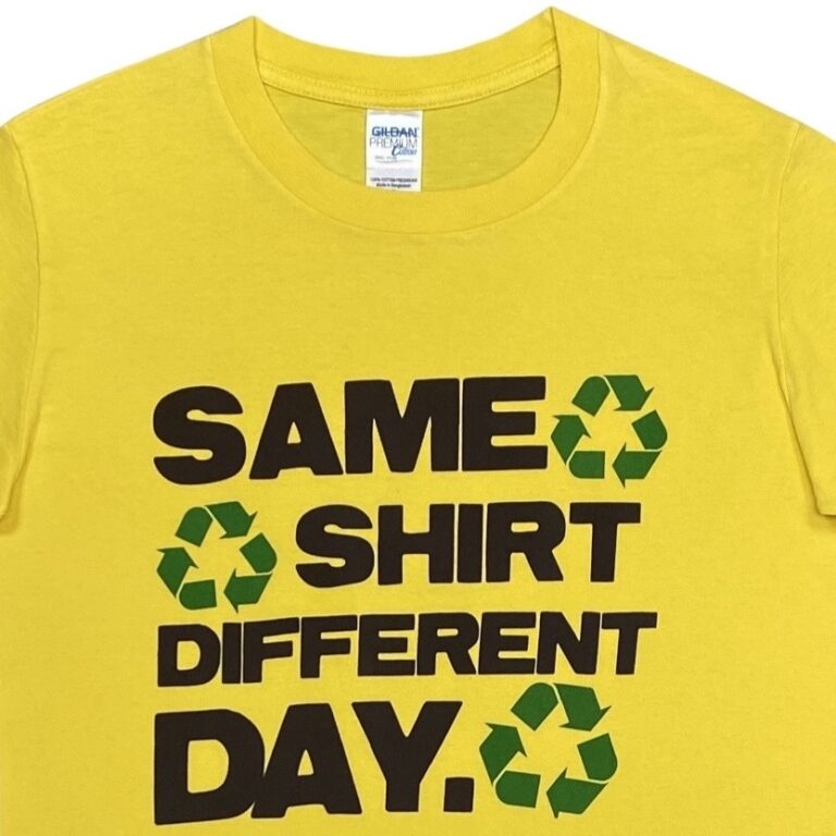 Same Shirt Different Day Žluté Tričko