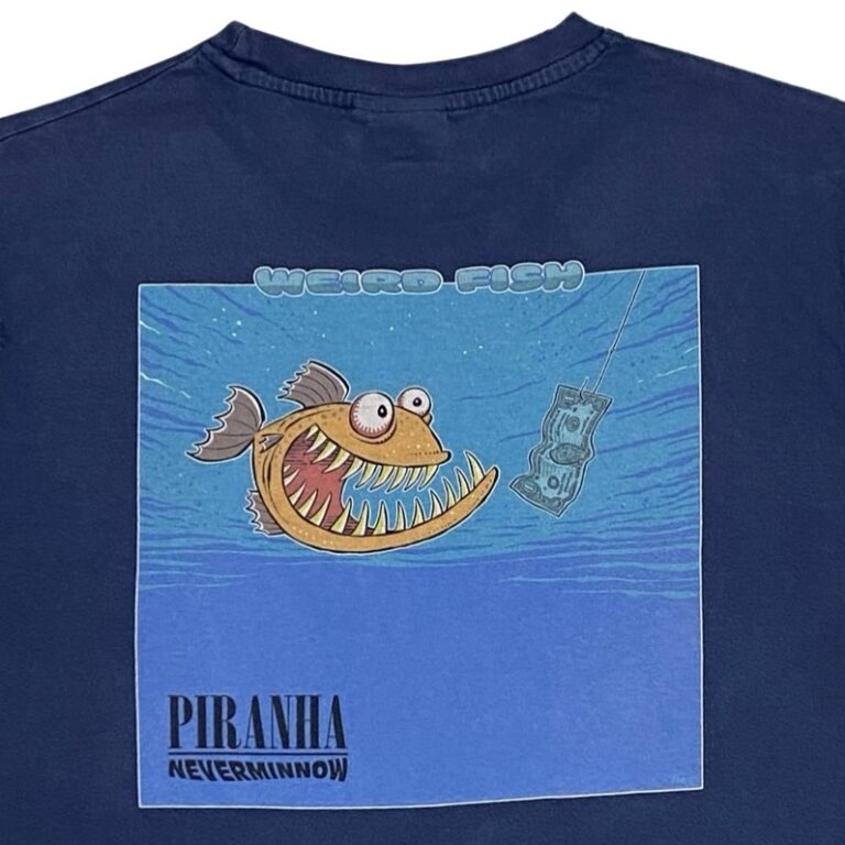 Weird Fish Piranha Modré Tričko