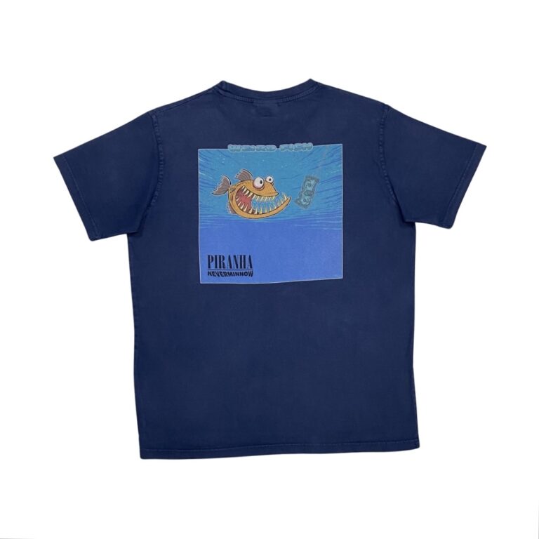 Weird Fish Piranha Modré Tričko – L